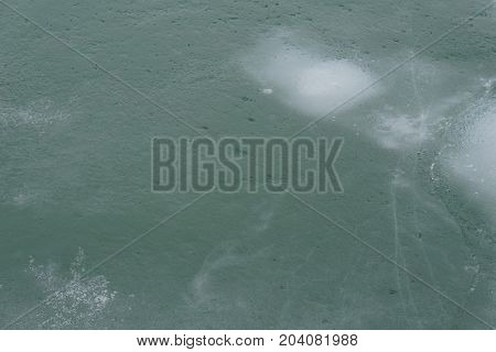The ice covering Little Traverse Bay, near Wequetonsing, Michigan, begins to thaw during March.