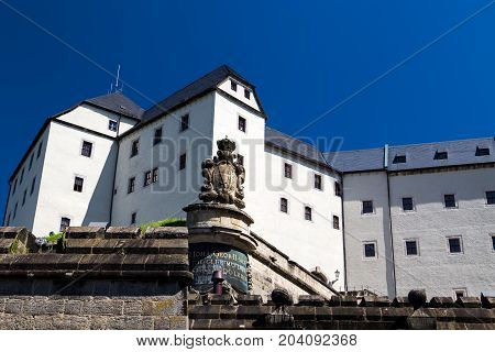 Konigstein Fortress In Germany At Summer Daytime