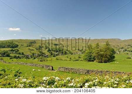 Village of Troutbeck in the English Lake District