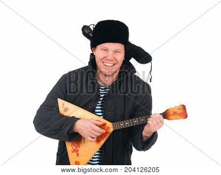 Russian Man With Balalaika