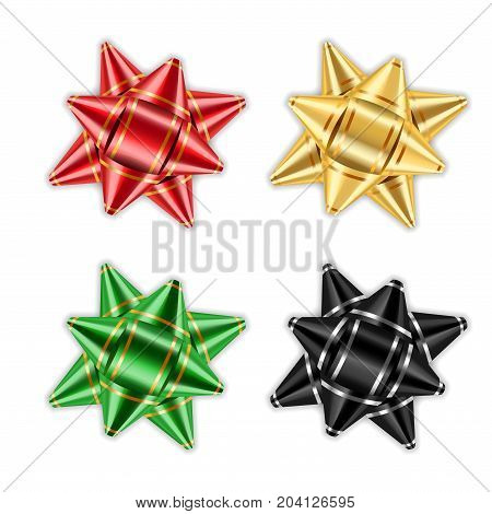 Bow Ribbon Christmas Vector Illustration