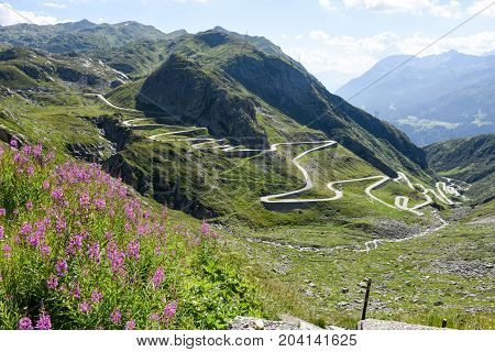 Tremola Old Road Which Leads To St. Gotthard Pass