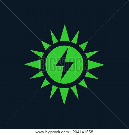 solar energy vector icon, eps 10 file, easy to edit