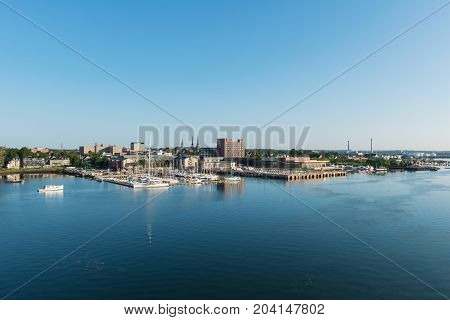 Charlottetown harbor and downtown Prince Edward Island Canada