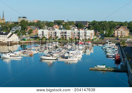 Charlottetown harbor and downtown Prince Edward Island Canada