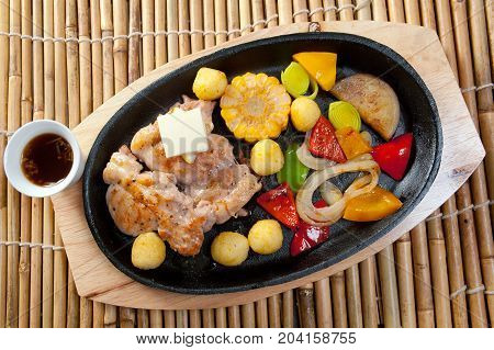 roas steak, Japanese cuisine,   Studio  close up meal