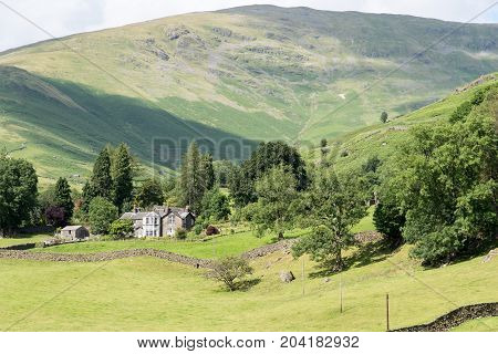 View in the Lake District near Grasmere Cumbria UK