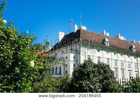 Presidents Office Austria Leopoldine Wing Of Hofburg Imperial Palace In Vienna