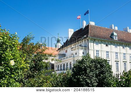 Presidents Office Austria Leopoldine Wing Of Hofburg Imperial Palace In Vienna