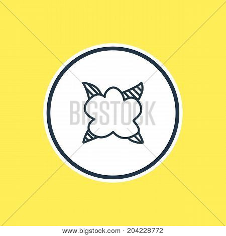 Beautiful Vegetables Element Also Can Be Used As Cauliflower Element.  Vector Illustration Of Cole Outline.