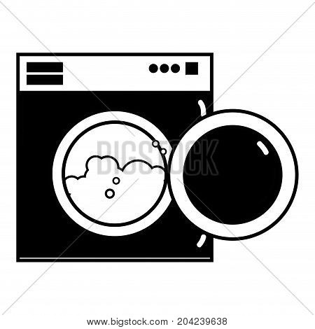 contour nice drayer machine technology to clean the clothes vector illustration