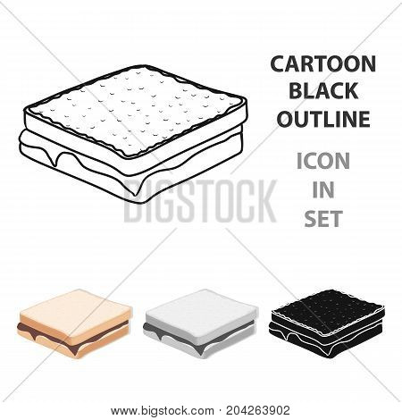 Tasty food, a sandwich with chocolate.Food single icon in cartoon style vector symbol stock illustration .