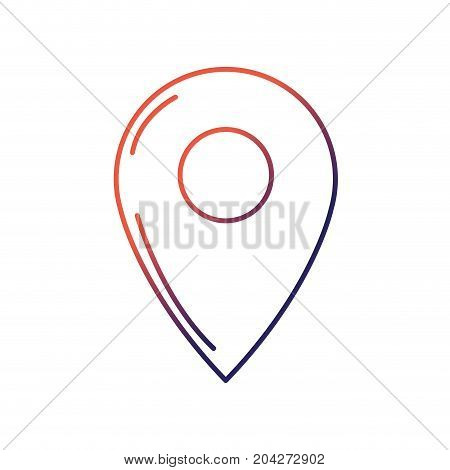 line symbol ubication to explore map location vector illustration