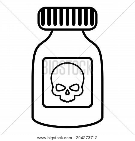 Deadly liquid icon. Outline illustration of deadly liquid vector icon for web design isolated on white background