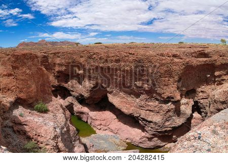 Sesriem canyon of Tsauchab river at Sossusvley Namibia