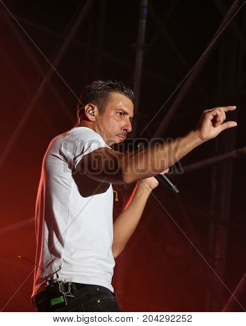 Vicenza, Vi, Italy - September 5, 2017: Live Concert Of Gabbani Francesco An Italian Singer-songwrit