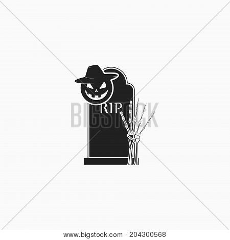 Prin On A T-shirt, A Logo In Honor Of The Halloween Holiday. Vector Illustration