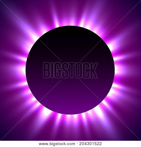 Total eclipse of the sun. eclipse magic background. Vector illustration