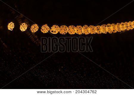 Abstract Colorful Background With Lighting Bokhe In The Dark