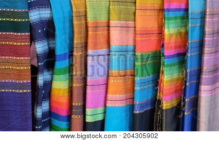 Thai cloth pattern of Ratchaburi, Local fabric.