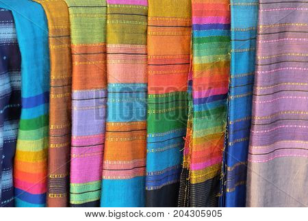 Thai cloth pattern of Ratchaburi, Local fabric.