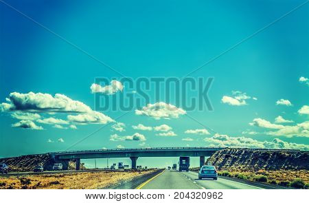 Cars on Interstate 5 southbound. California USA