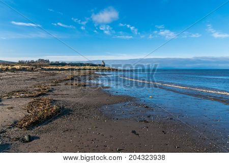 The beach at Greenan on the Ayrshire coast.
