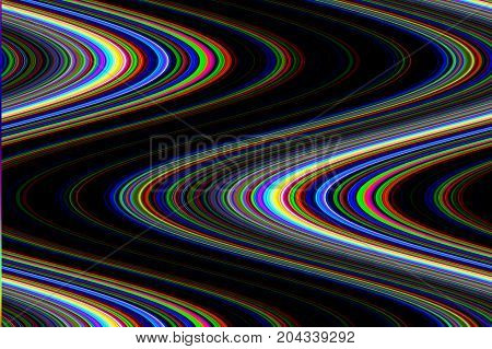 Glitch psychedelic background. Old TV screen error. Digital pixel noise abstract design. Broken pixels glitch. Television signal fail. Technical problem grunge wallpaper. Colorful noise rerto