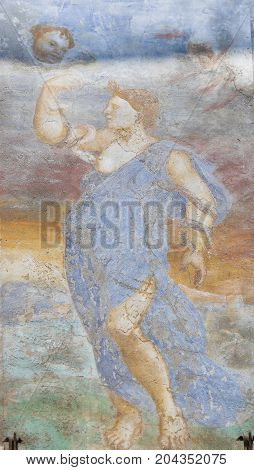 Frescoes On The Case Cazuffi-rella In Trento