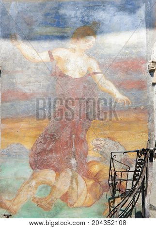 Frescoes On The Case Cazuffi-rella In Trento