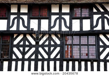 Detalje af en træbygninger bygning, Stratford-Upon-Avon, Det Forenede Kongerige.