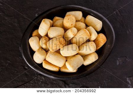 Traditional Snack From Colombia Called Achira On Black Background