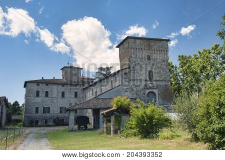 Rural castle near Panocchia (Parma Emilia-Romagna Italy) at summer