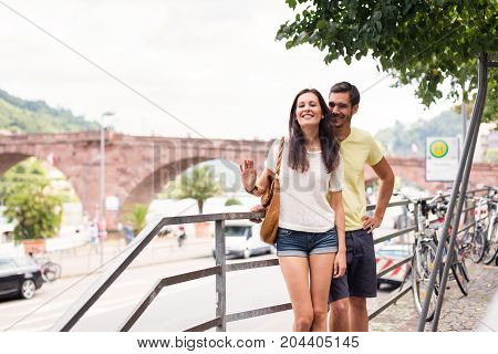 young people having a good day out in the city of heidelberg