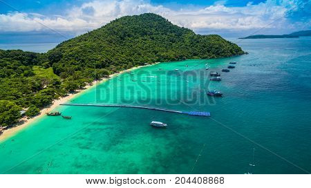 Aerial Photography At Coral Island