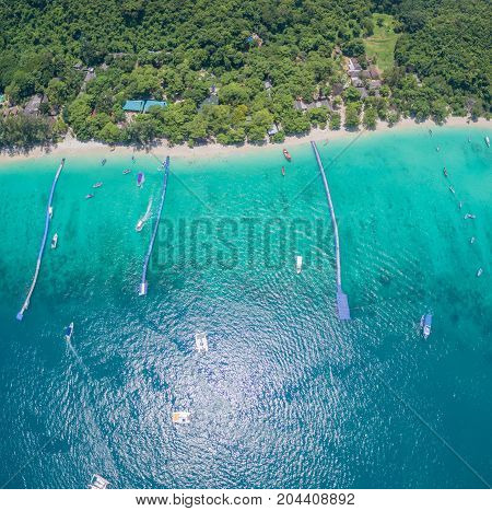 Aerial Photography At Coral Island