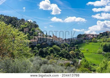 Village Gilette in Regional nature park of the Azure PreAlps France