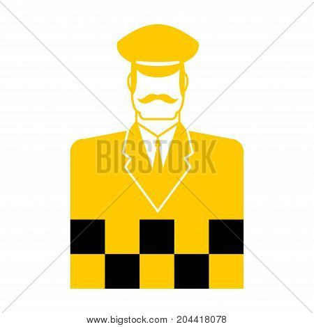 Taxi Driver Icon Cabbie Sign. Cabdriver Symbol. Vector Illustration