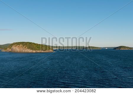 Islands in Frenchman Bay near Bar Harbor Maine