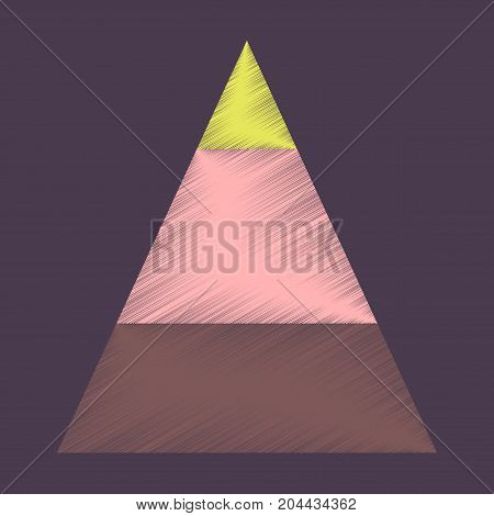 flat shading style icon Economic pyramid economy
