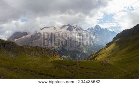View Of Marmolada Glacier From Arabba Cable Car