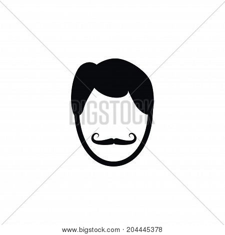 Whiskers Vector Element Can Be Used For Hairstyle, Whiskers, Face Design Concept.  Isolated Hairstyle Icon.