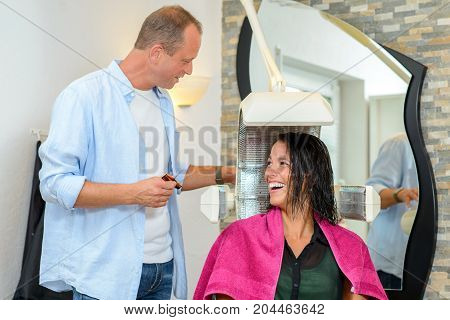 Hairdresser And Female Customer