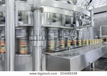 Factory For Bottling Beverages In Cans