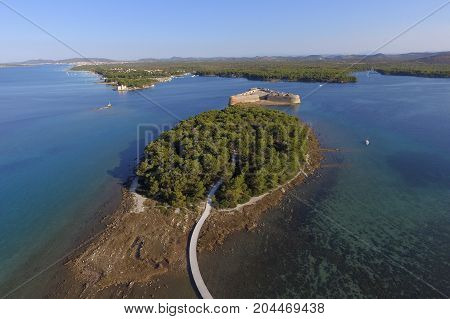 Sibenik St. Nicholas Fortress / 16 century St. Nicholas fortress (Croatia)