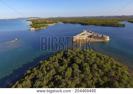 Sibenik St. Nicholas Fortress / 16 century St. Nicholas fortress (Croatia)