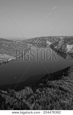 Viewpoint to the river ebro in Fayon, Zaragoza, Spain.