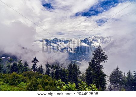 Areal View Of Kulu Valley. Himachal Pradesh, India.