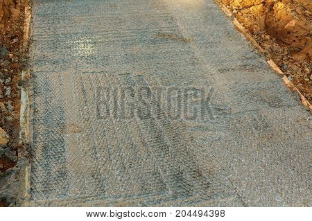 Formed And Poured Concrete Sidewalk