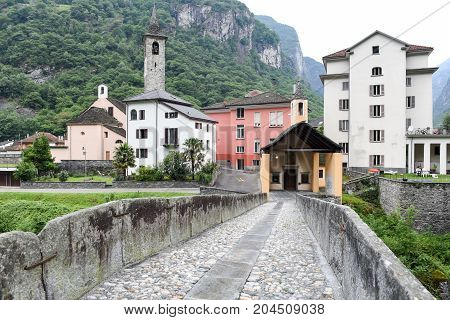 The Village Of Bignasco On Magga Valley